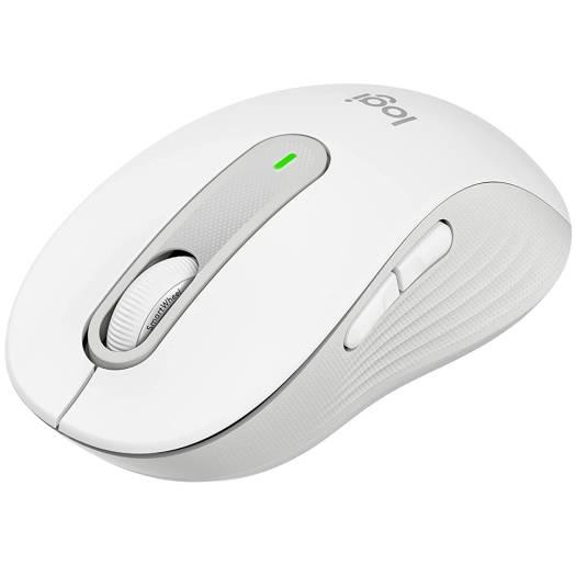 Logitech Signature M650 Wireless Mouse, For Small to Medium Sized Hands, Silent Clicks, 5 Buttons, Bluetooth, Multi-Device Compatibility, 400 DPI Nominal Value, 10m Range, White | 910-006255 - eBuy UAE